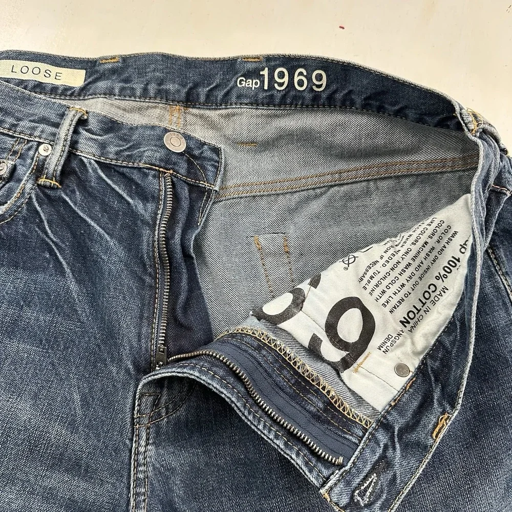 Y2K Gap 1969‎ Loose Fit Jeans Mens 36x32 Blue Denim Baggy Wide Leg Grunge Skater